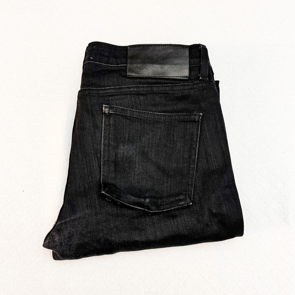 Naked & Famous Super Guy Denim Black Jeans Black Power Stretch SZ34